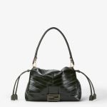 FENDI Mamma Baguette Medium Forest green inlaid hagfish leather bag